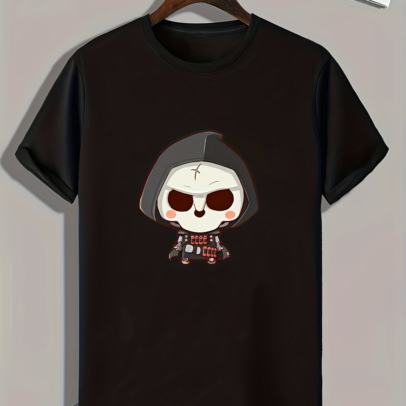 Skull Print Men's T-Shirt Casual Comfy Tees For Summer