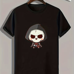 Skull Print Men's T-Shirt Casual Comfy Tees For Summer