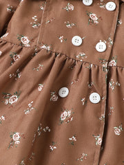 Baby Girl's Floral Print Dress for Spring/Autumn