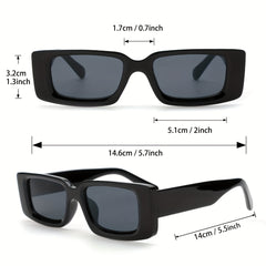 Square Frame Sunglasses Vintage Eyewear With Glasses Case