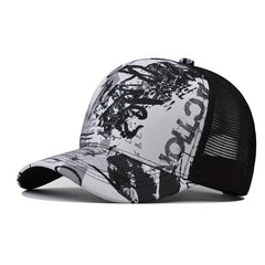 Men's Summer Graffiti Baseball Cap Mesh Breathable Sunscreen Hat