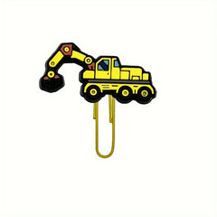 9pcs Cartoon Style Series Paper Clip Cute PVC Bookmark Clip