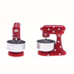 Mini Red Mixer Model for Dollhouse Kitchen Baking Props