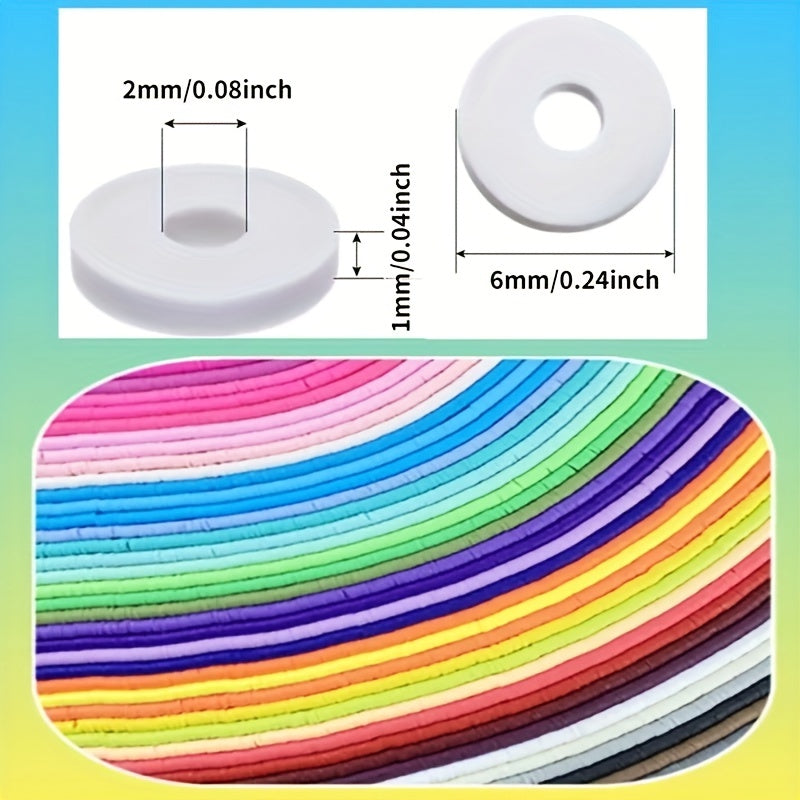 5000pcs 6mm Boho Polymer Clay Chip Beads DIY Earrings Necklace Bracelet Crafts