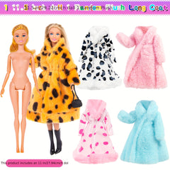50pcs 11.5 Inch Girl Doll with Clothes Accessories - Doll Coat Princess Gowns Dr