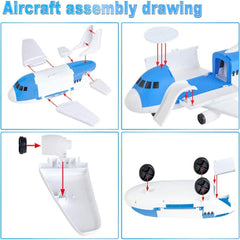 Airplane Toy with Mini Toy Cars Storage Series, Educational Toy for Kids