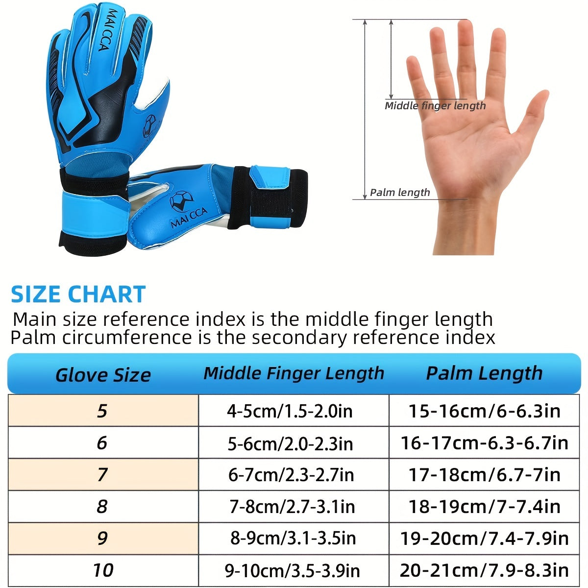 Soccer Goalkeeper Gloves Strong Grip Finger Protection