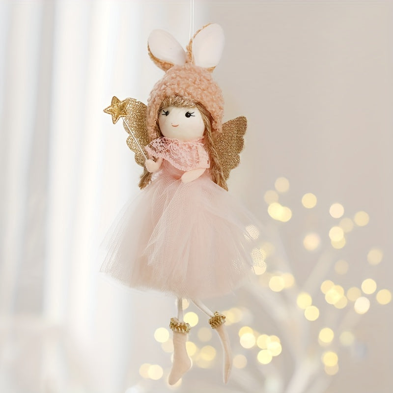 Christmas Wind Angel Girl Doll Tree Pendant