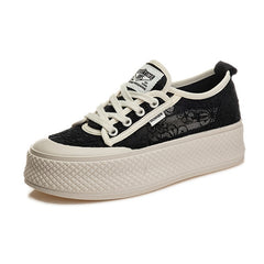 Women's Mesh Platform Shoes Breathable Thick Bottom Non-slip Board Shoes