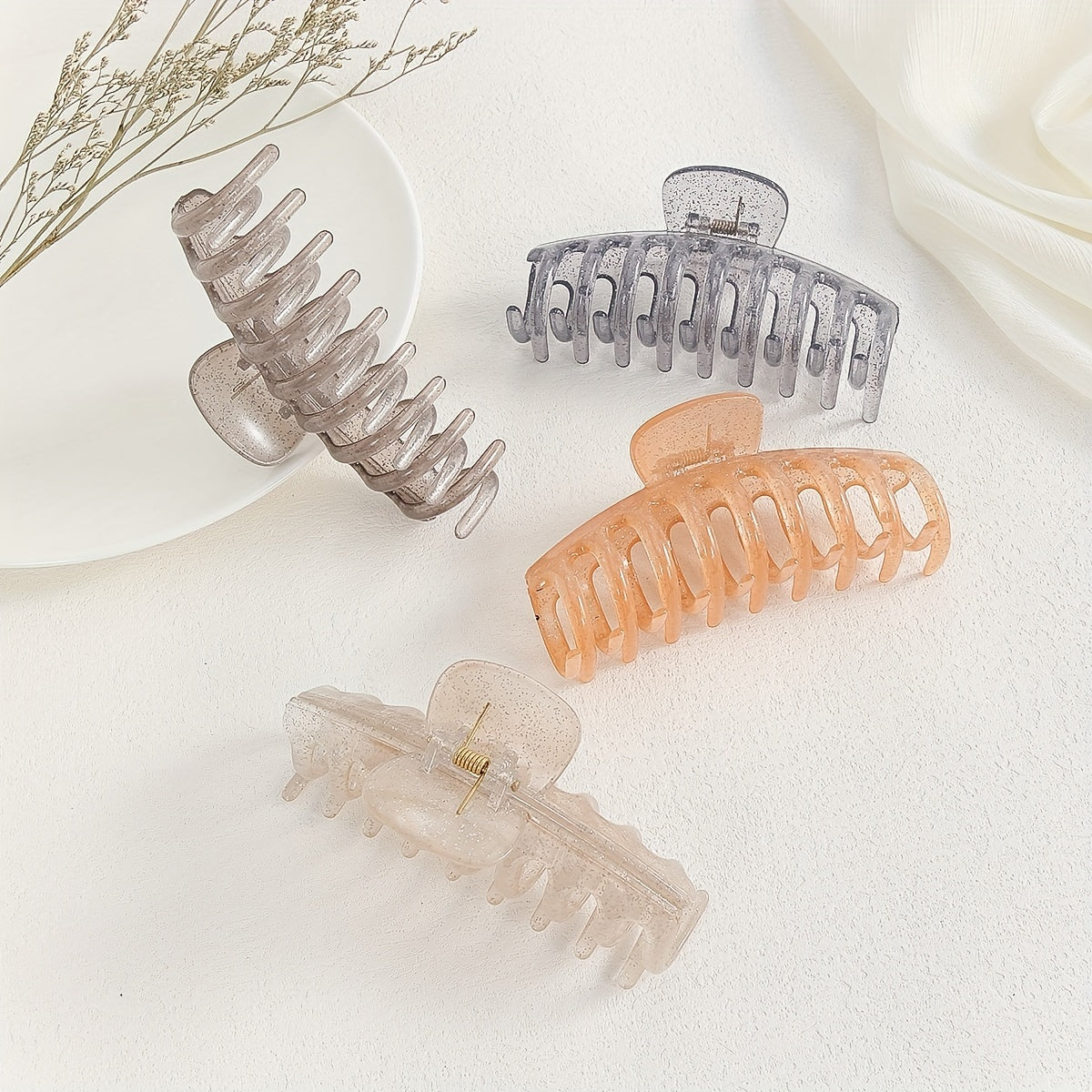 Glitter Hair Claw Clip Style Hair Claw Nonslip Ponytail Holder