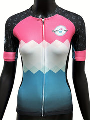 Block Ice Cream Print Cycling Jersey Women's Activewear