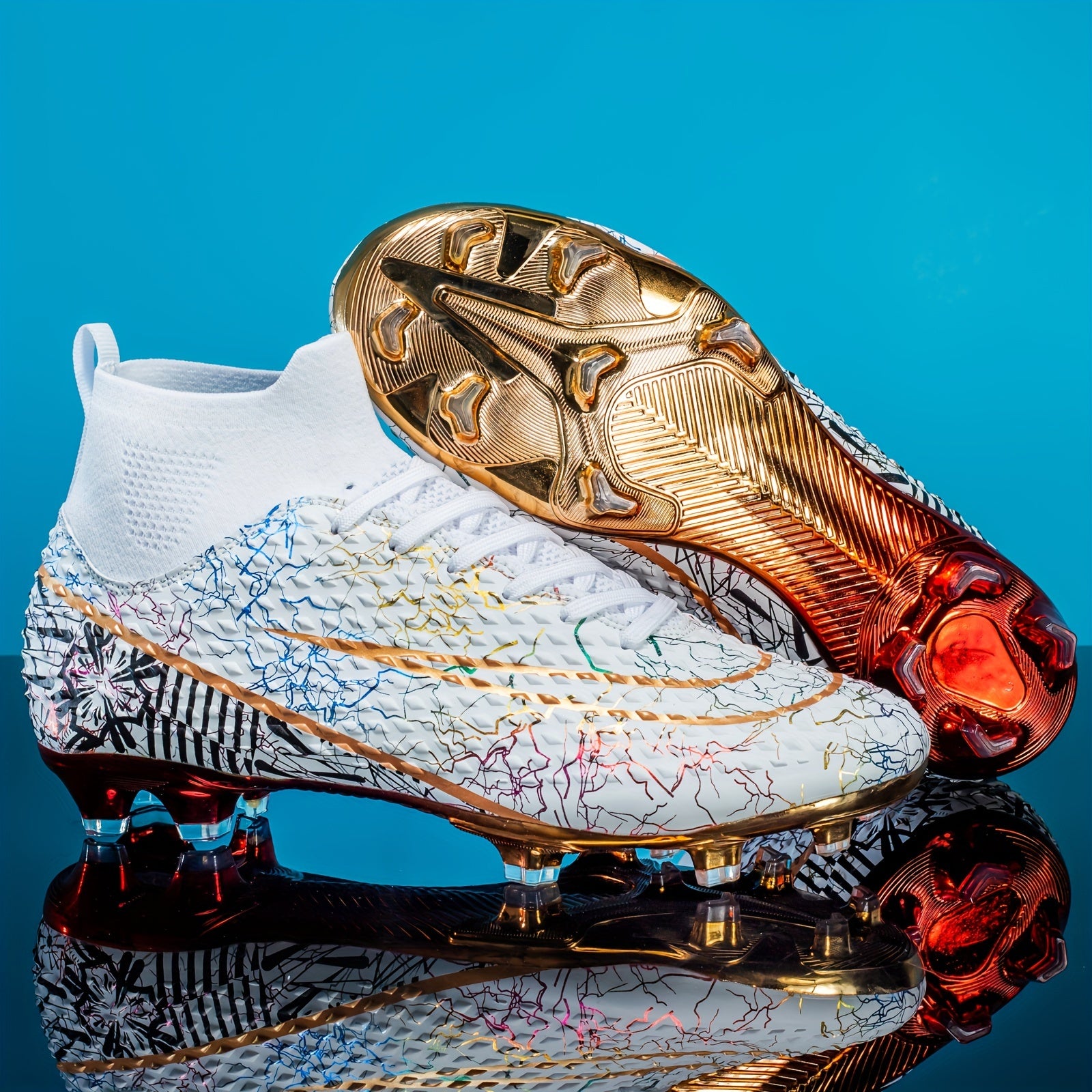 Professional Anti-skid Lace Up AG Soccer Cleats