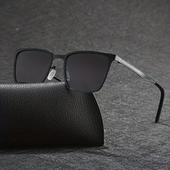 Men's Classic Polarized Sunglasses UV400 Full Frame Metal Sunglasses