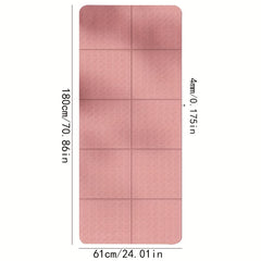1pc Double Sided Non-Slip Foldable Yoga Mat Portable Travel Fitness Exercise Mat