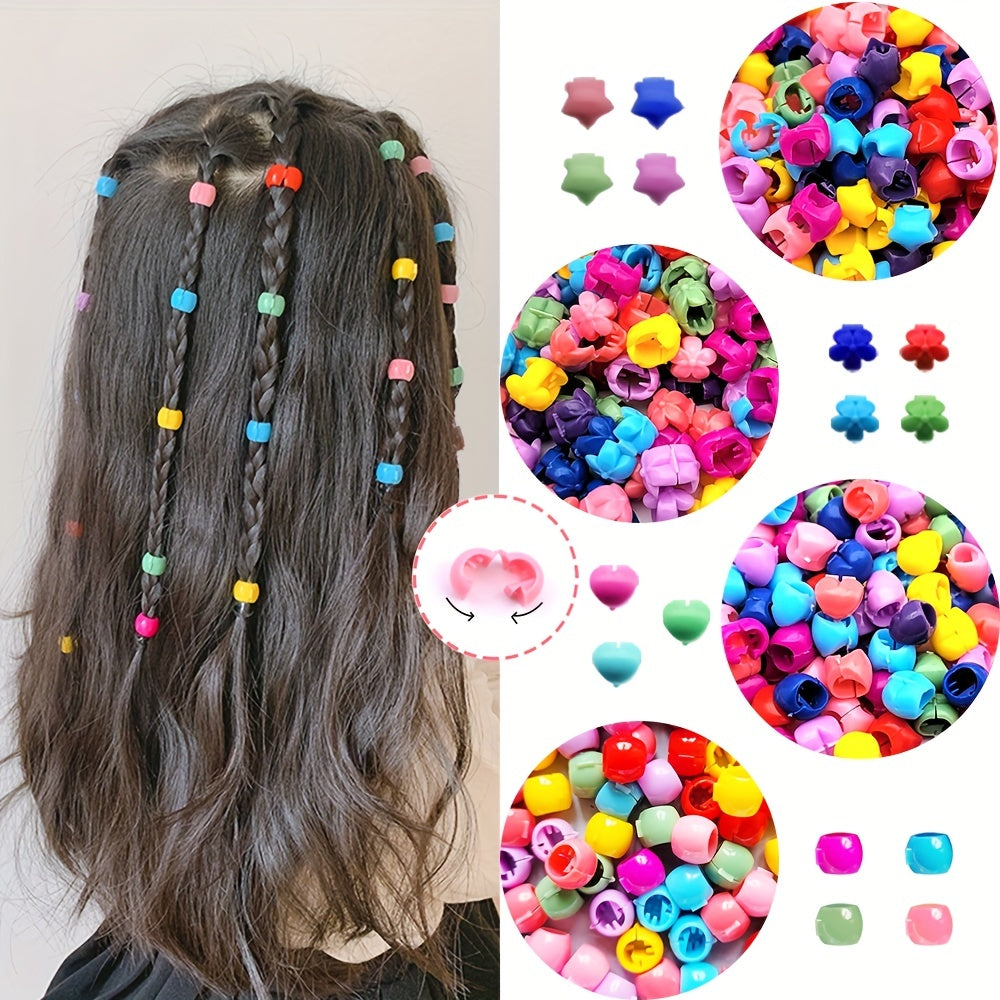 50pcs Mini Hair Claw Clips Plastic Colorful Hair Accessories for Girls