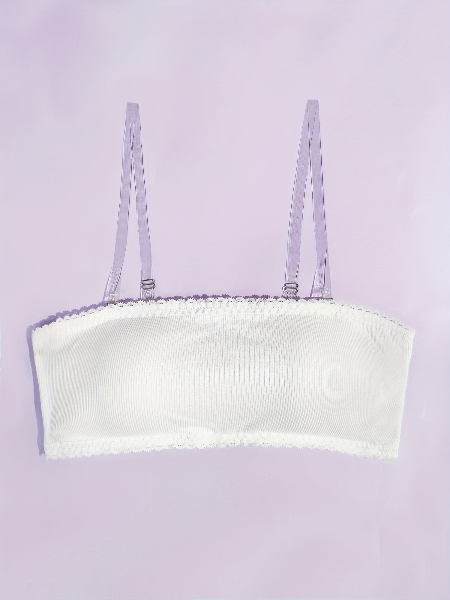 Women's Wireless Bra with Lace Trim