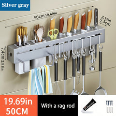 Kitchen Holder No Drilling Multifunctional Cutlery Storage Rack