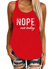 Letter Print Sleeveless Tank Top for Women