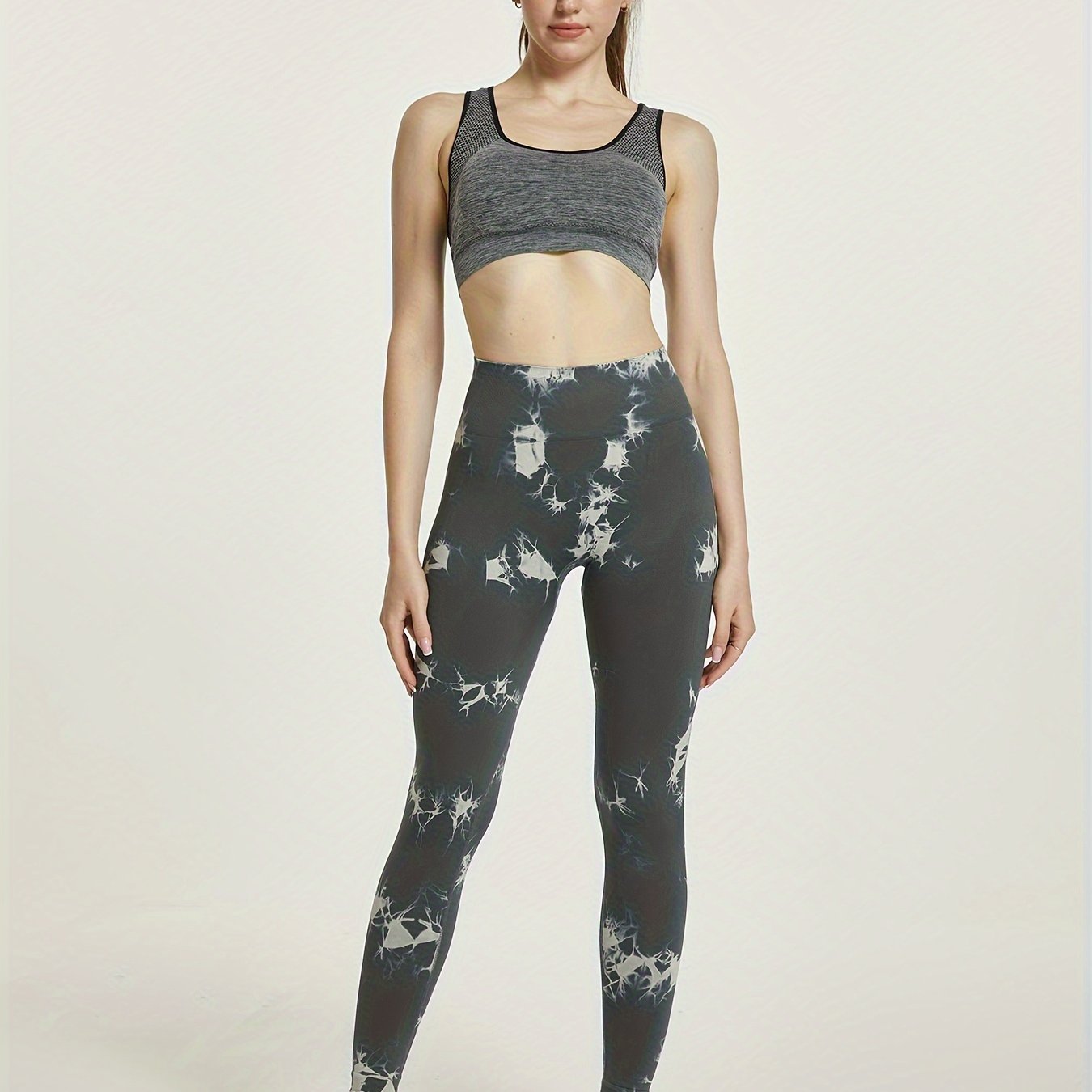 Light Grey Tie Dye Running Pants