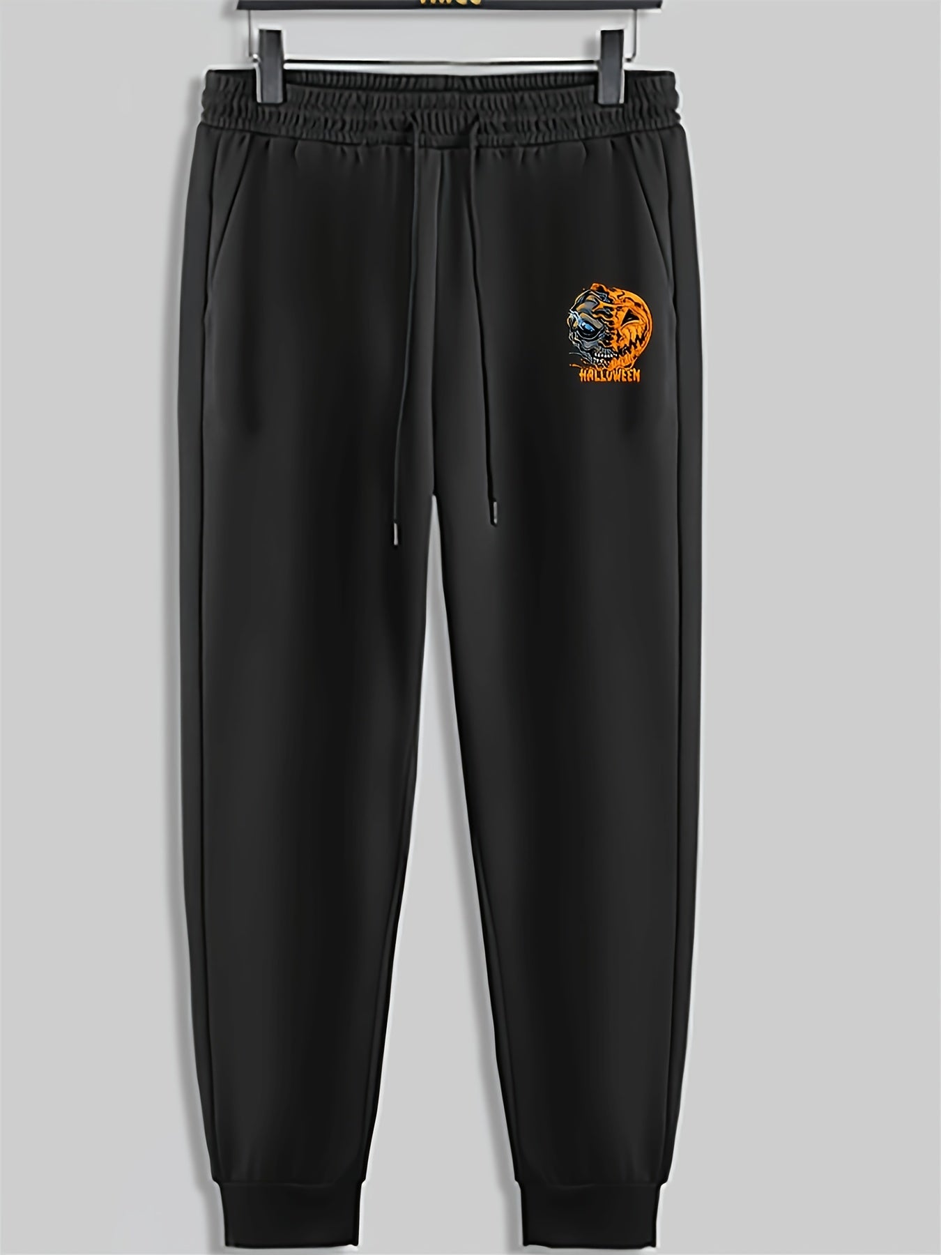 Skull Pattern Men's Drawstring Sweatpants Pocket Casual Comfy Jogger Pants