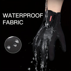 Men's Winter Cycling Gloves Warm and Windproof Touch Screen Full Finger