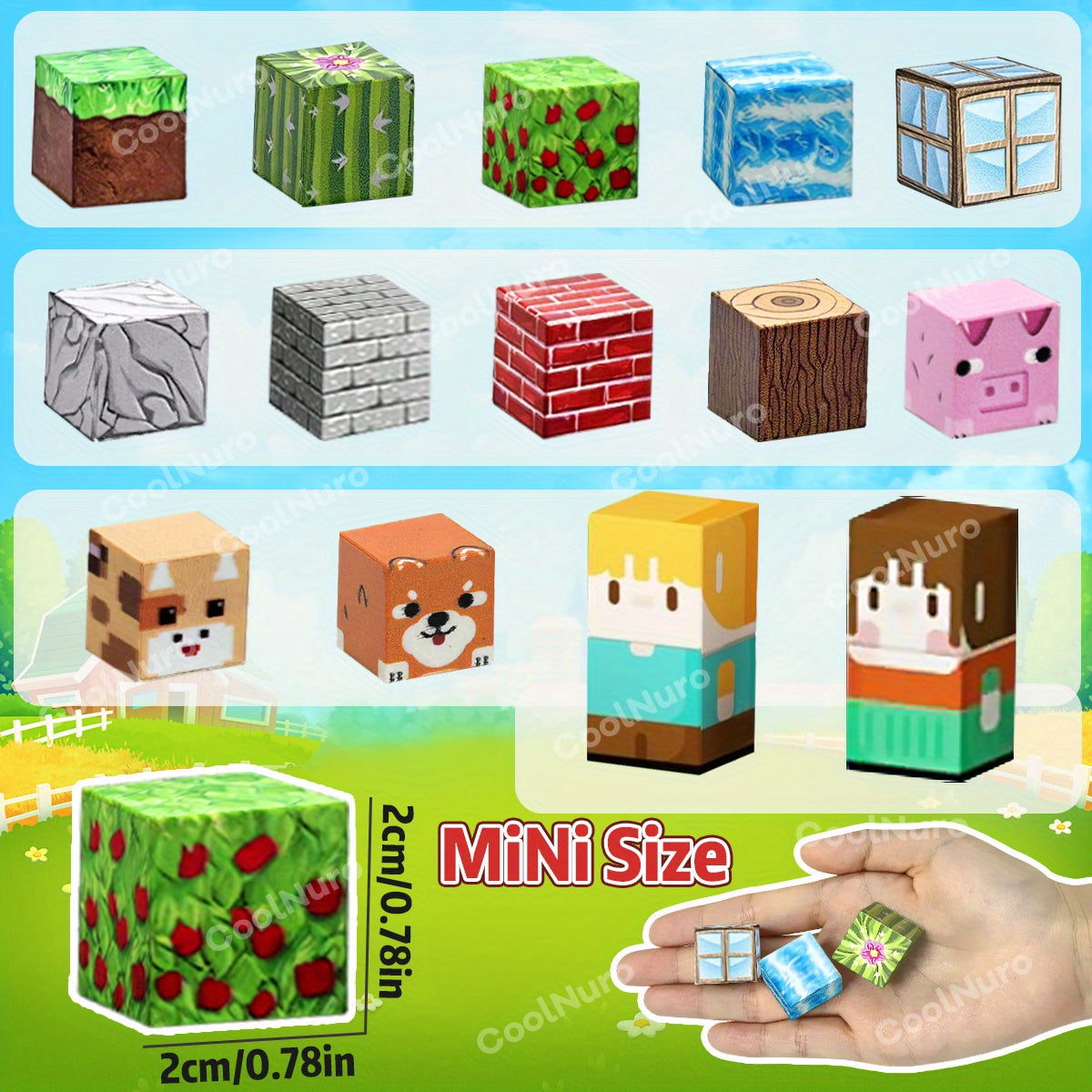 108pcs CoolNuro Magnetic Animal Blocks Set Forest Theme Building Kit Toy