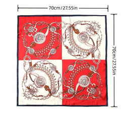 Crown Pattern Bandana Silk Scarf Casual Shawl Scarf Wrap Head Wrap