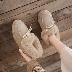 Winter Snow Boots Plush Fur Lined Keep Warm Short Boots