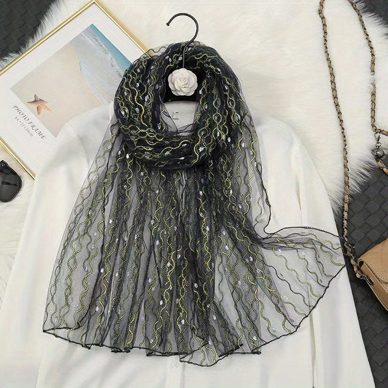 Hot Stamping Gauze Scarf Hijab Solid Thin Shawl Boho Head Wrap