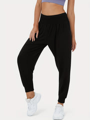 Pleated Yoga Jogger Pants High Stretch Casual Sports Activewear