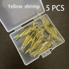 Luminous Soft Lure Bionic Shrimp Bait Freshwater Seawater Fishing