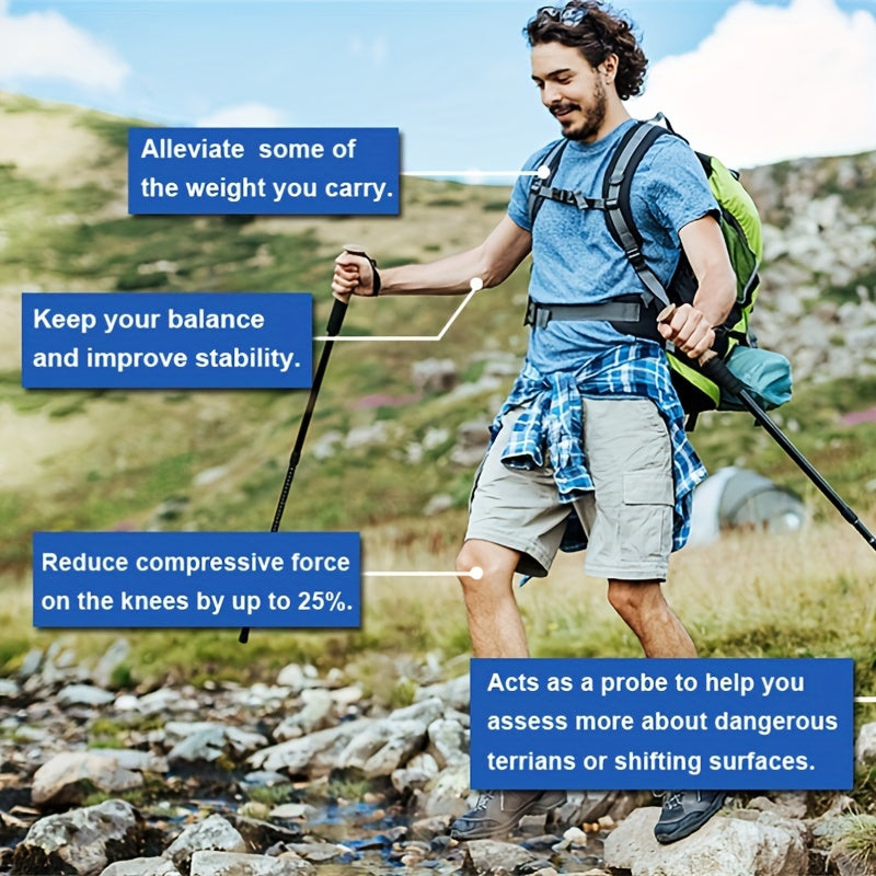 Aluminum Alloy Telescopic Trekking Pole for Hiking