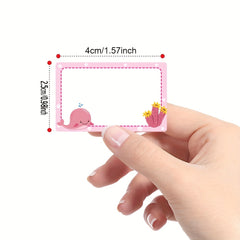 200pcs Roll Cartoon Name Sticker 1.57in 2.0.98in Self-adhesive Label Stickers