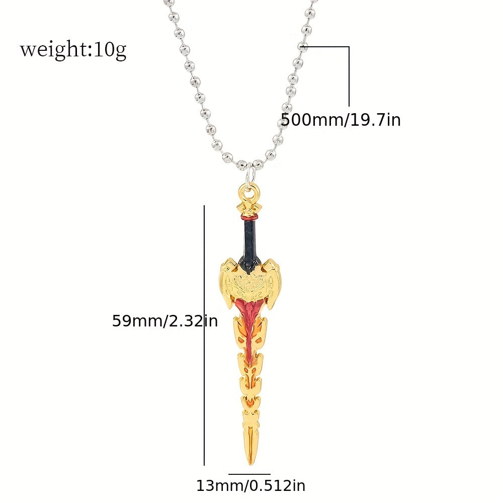 Sword Weapon Pendant Necklace Jewelry Gift For Game Boys