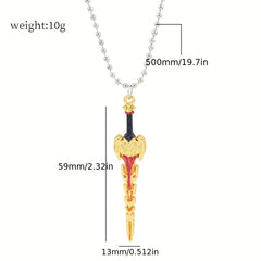 Sword Weapon Pendant Necklace Jewelry Gift For Game Boys