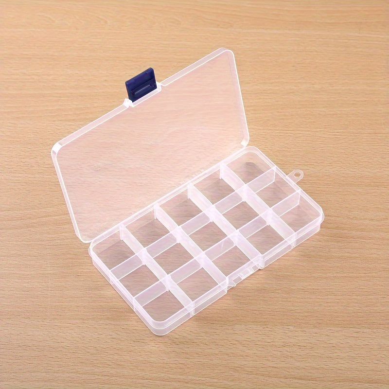 15 Grids Small Plastic Box Storage Case Waterproof Dustproof Large Capacity