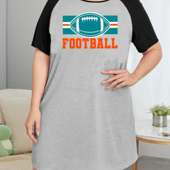 Casual Nightdress Women's Plus Raglan Sleeve Tee