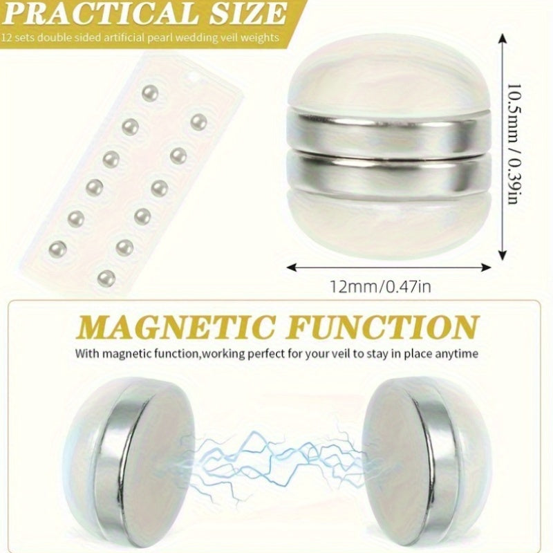 Double Sided Magnetic Faux Silky Wedding Accessories for Bridal Showers