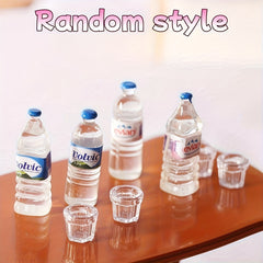 Dollhouse Mineral Water Cup Set for Landscapes Decor Props and Birthday