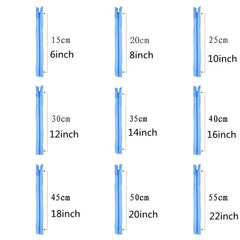5pcs Colorful Nylon Coil Zippers for Tailoring Sewing Crafting