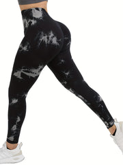 Women's Tie Dye High Waist Yoga Leggings Hip Lifting Sports Pants