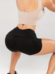 High Waist Yoga Shorts Fitness Running Hip Lifting Sports Shorts