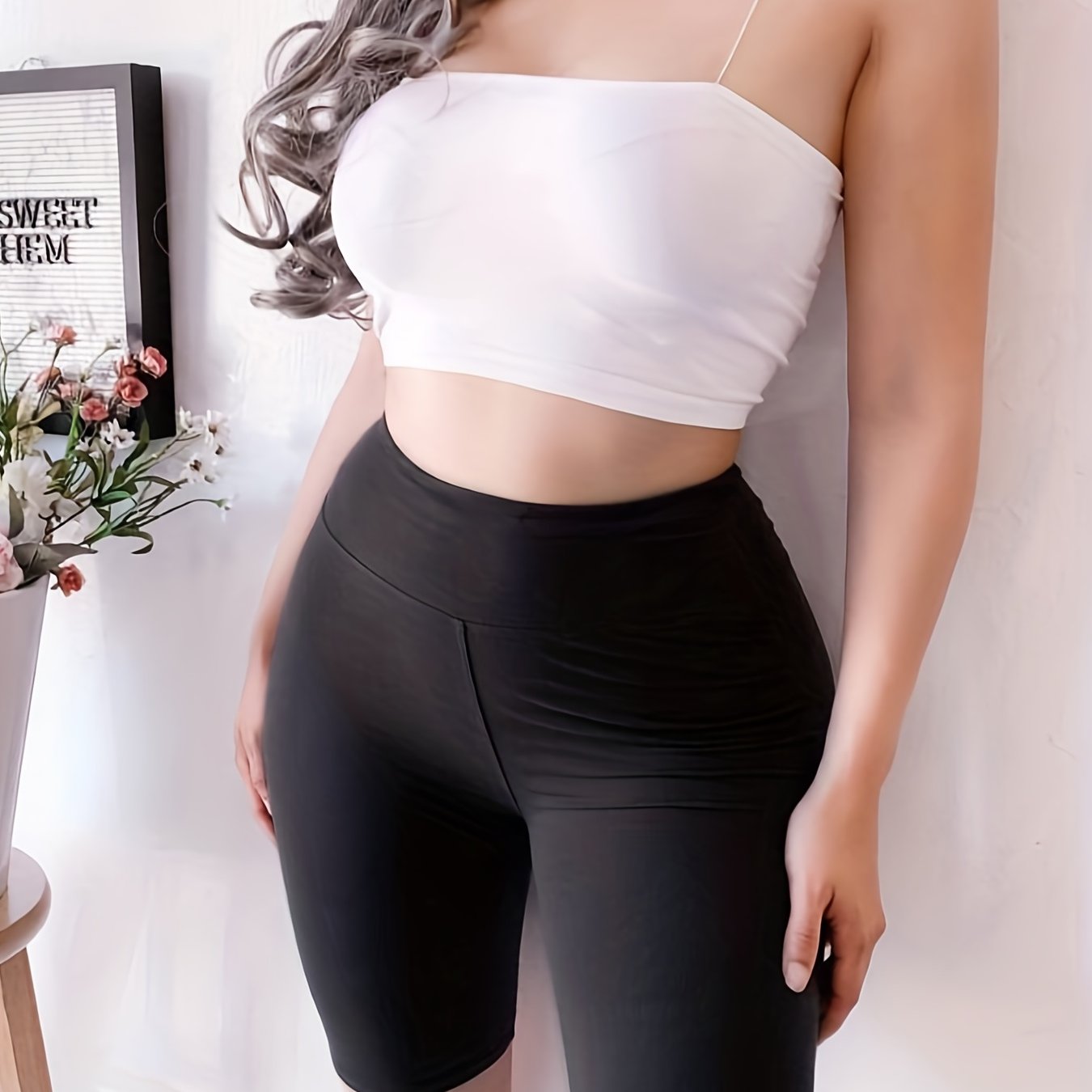 High Waist Crop Leggings for Summer