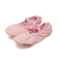 Girls Solid Slip On Ballet Shoes Anti Slip Soft Sole Dancing Practice Shoes