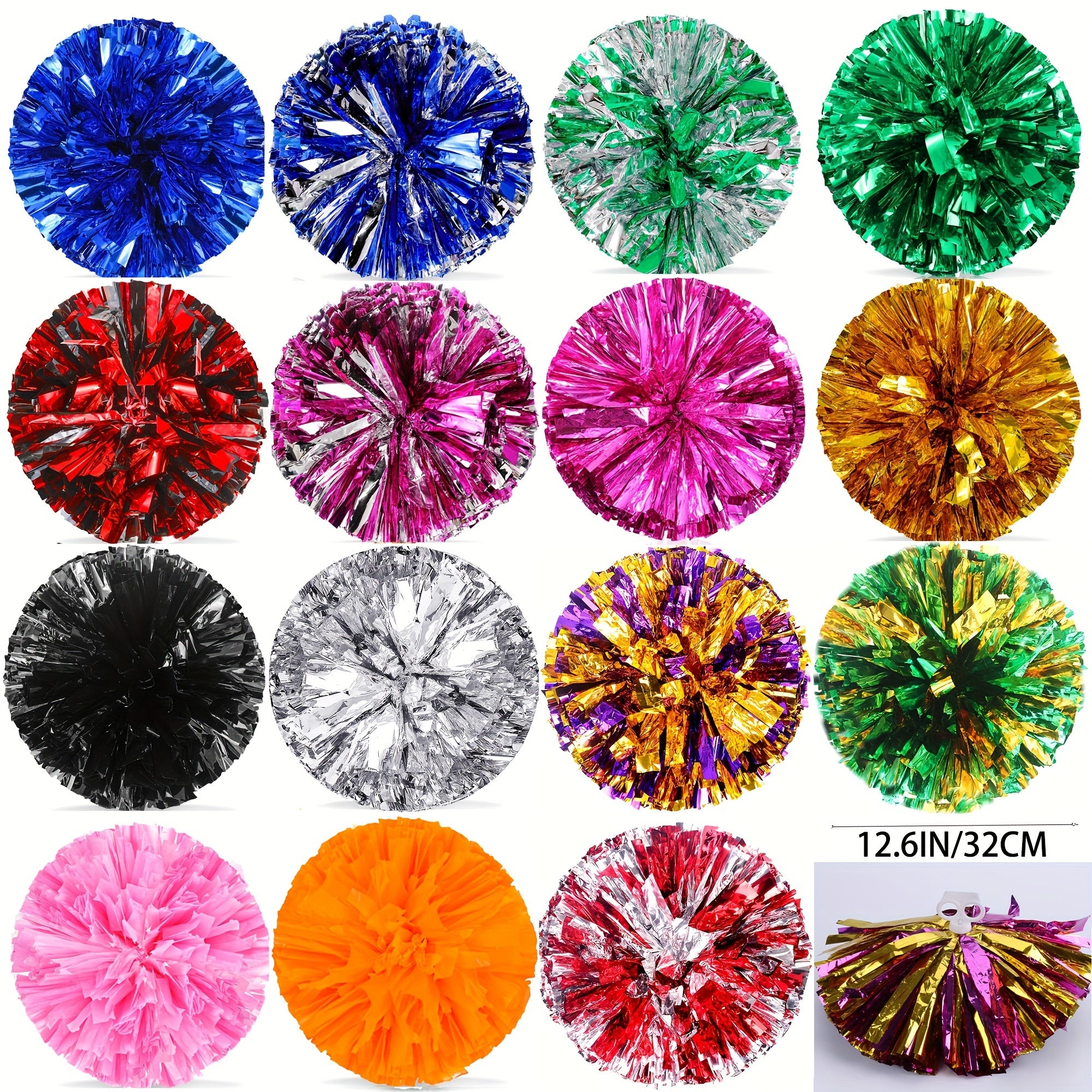 2pcs Cheerleading Pom Poms Handheld Dancing Supplies Celebration