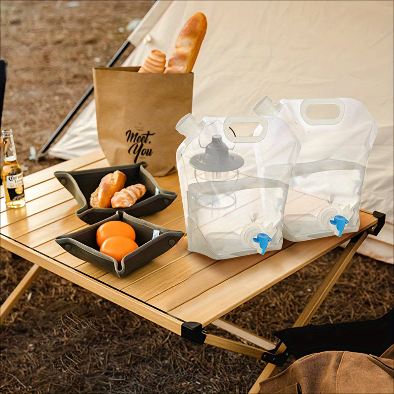 3pcs 10L Portable Folding Water Bag- Large Capacity Water Container for Camping