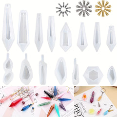 15pcs Resin Pendant Silicone Molds For DIY Jewelry Making