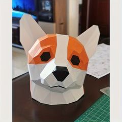 Corgi Dog Decor Papercraft DIY 3D Art