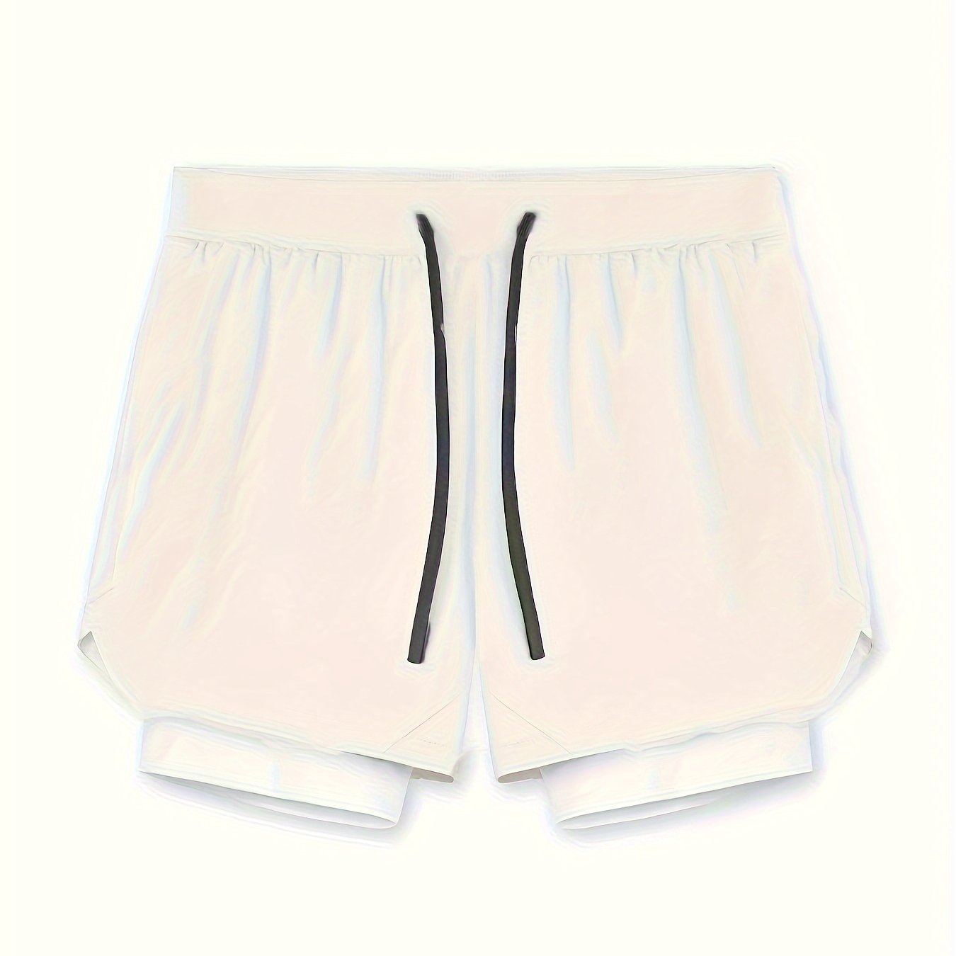 Men's Double Layer Sports Shorts with Pocket