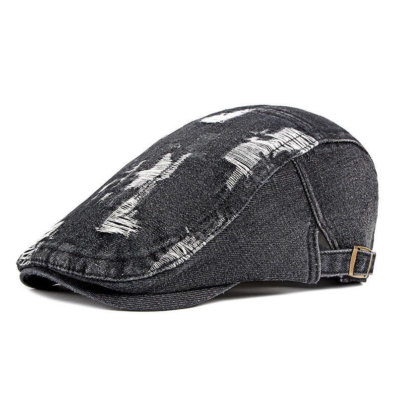 Vintage Denim Beret Wash Unisex Newsboy Hats Flat Driving Berets Hat